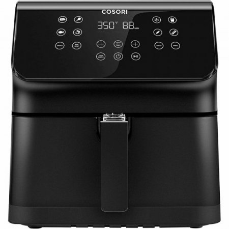 Cosori Premium 5.8-Quart 1700-Watt Air Fryer, Black, with Bonus Pizza Pan