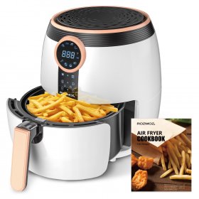 Rozmoz 5.2Qt Air Fryers, Oilless Air Fryer, Touchscreen Control Panel, 8 Cooking Preset Modes with Air Fryer Cookbook