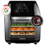 Chefman Digital Air Fryer+ Rotisserie, Dehydrator, Oven, Black, 10L