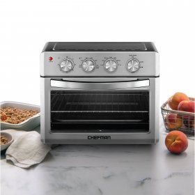 Chefman Air Fryer Toaster Oven with Auto Shut-Off, 26 QT, Stainless Steel