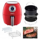 GoWISE USA 2.75-Quart Programmable Electric Air Fryer (Chili Red)