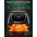 Rozmoz , 7-in-1 Air Fryer with Appointment Function, 4.2QT, Black