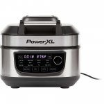 PowerXL Grill Air Fryer Combo 12-in-1 Indoor Grill, Air Fryer, Slow Cooker, Roast, Bake, 1550-Watts, Stainless Steel Finish