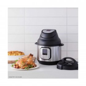 Instant Pot, 6-Quart Air Fryer Lid, Electric Pressure Cooker or Slow Cooker Accessory with Roast, Bake, Crisp, Fry, Broil, Reheat, Dehydrate Functionality