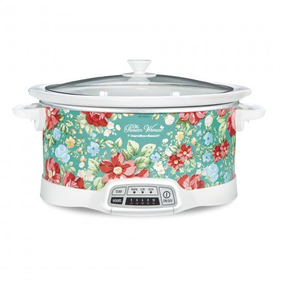 The Pioneer Woman Vintage Floral 7-Quart Programmable Slow Cooker, 33479