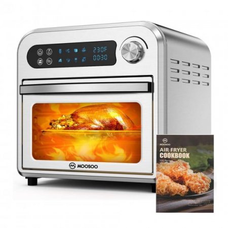 8-in-1 Air Fryer Oven 10qt Electric Air Fryer Toaster Oven with LED Digital Touchscreen, Air Fryer Cookbook