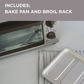 BLACK+DECKER Stainless Steel 4 Slice Toaster Oven