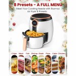 Rozmoz 5.2 Quart Airfryer Oven, 1400W 8-in-1 Electric Hot Air Fryers Oven Oilless Cooker with Digital LCD Screen, Rapid Frying, Nonstick Basket , 100 Recipes
