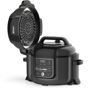 Ninja OP350 Foodi 9-in-1 Multi-Cooker Pressure Cooker and Air Fryer 6.5 Qt (Renewed) Bundle with 1 Year Protection Plan