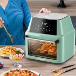 Costway 19 QT Multi-functional Air Fryer Oven Dehydrator Rotisserie w/Accessories Green