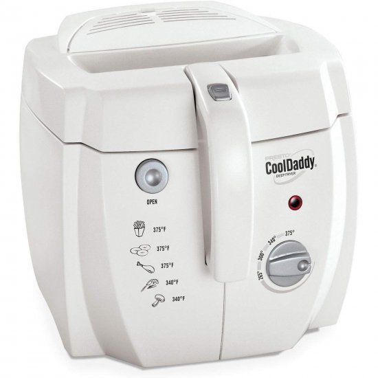 Presto 05443 CoolDaddy Cool-touch Deep Fryer - White