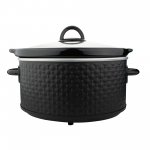 Btwd 3.5 Quart Diamond Pattern Slow Cooker in Black