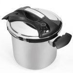 Barton Commercial 18/8- Stainless Steel 10.5 Quart Pressure Cooker With Easy-Lock Lid System with Recipes Book