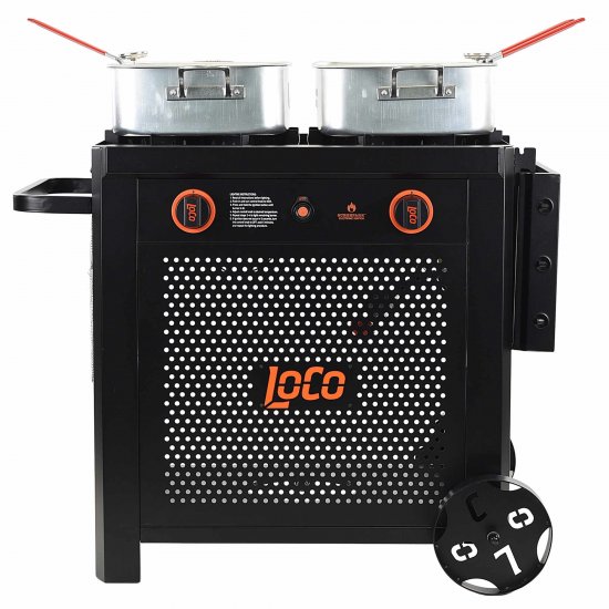 Loco Cookers Propane Dual Burner Fry Cart