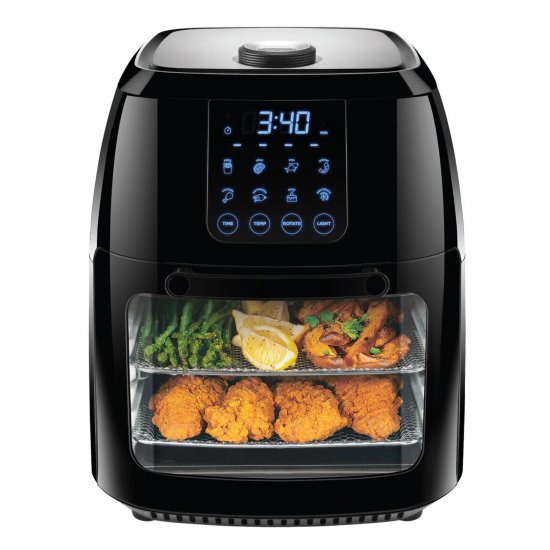 Chefman Digital Air Fryer+ Rotisserie, Dehydrator, Oven, Black, 6.3 Quart