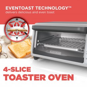 BLACK+DECKER Stainless Steel 4 Slice Toaster Oven