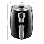 Chefman TurboFry Air Fryer w/ Adjustable Temp Control, Black, 2 Quart