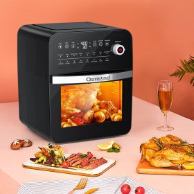 OSMOND 12L/12.6QT Air Fryer Oven, 16 Preset All-in-1 Toaster Oven Combo with LCD Touch Screen 5 Durable Accessories for Bake Rotisserie