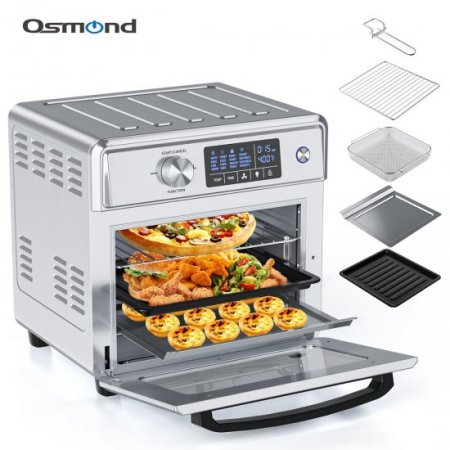 Air Fryer Oven,20L 1700W Air Fryer Toaster Oven Combo for Large Family, 16 in 1 Air Fryer Oven For Bake, Pizza, Defrost, Broil and Food Dehydrator