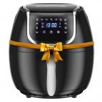 Rozmoz Air Fryer Oven 4.2QT, 7-in-1 Oil-Less Electric Air Fryer With LED Dispaly For French Fries, Drumsticks, Fish, Steak, Pizza, Cake, Shrimp RA50
