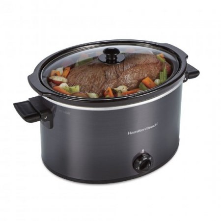 Hamilton Beach Slow Cooker, 10 Quarts, Extra Large, Black, 33191