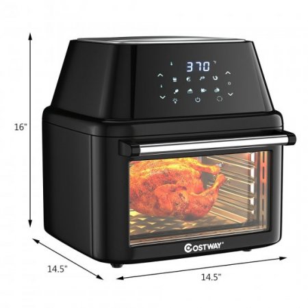 Costway 19 QT Multi-functional Air Fryer Oven 1800W Dehydrator Rotisserie w/ Accessories