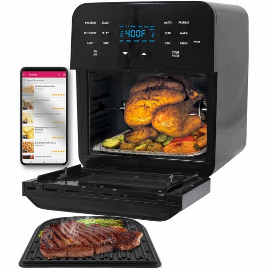 NuWave Brio 15.5-Quart Large Capacity Air Fryer Oven with Integrated Digital Temperature