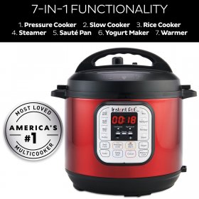 Duo 6 Quart Multi-Cooker: Red Stainless Steel
