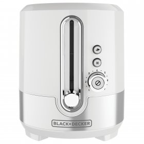 BLACK+DECKER 2-Slice Extra-Wide Slot Toaster, White, TR2200WSD