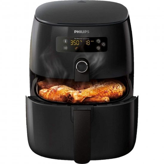 New Philips Premium Digital Airfryer w/ Snack Cover Accessory - HD9741/56 (Updated 2020 Release)