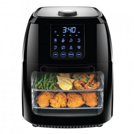 Chefman Digital Air Fryer+ Rotisserie, Dehydrator, Oven, Black, 6.3 Quart