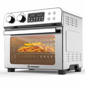 MOOSOO 10-in-1 Air Fryer Convection Oven 1700W 24QT Ultra Large Capacity Airfryer Toaster Oven