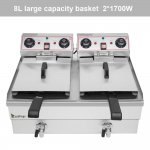 Ktaxon 25Qt Stainless Steel Double Electric Deep Fryer Commercial Restaurant