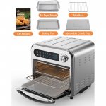 8-in-1 Air Fryer Oven 10qt Electric Air Fryer Toaster Oven with LED Digital Touchscreen, Air Fryer Cookbook