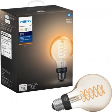 Philips Hue White Filament G25 Bluetooth Smart LED Bulb - Amber