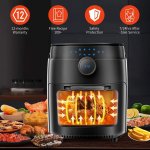 MOOSOO Air Fryer, 12.7 Quart Airfryer Oven 1800W, 8-in-1 Electric Hot Air Fryers Oven Oilless Cooker with Large LCD Screen, Overheating Protection and Fast Air Conditioning System