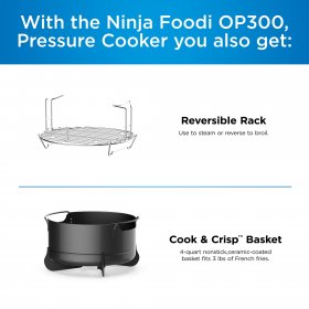 Ninja Foodi TenderCrisp 8-in-1 6.5-Quart Pressure Cooker, OP300