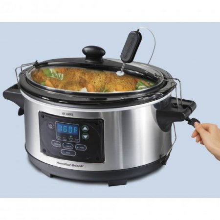 Hamilton Beach 33969 Set & Forget Digital 6 Qt Programmable Slow Cooker Crockpot