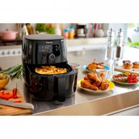 New Philips Premium Digital Airfryer w/ Snack Cover Accessory - HD9741/56 (Updated 2020 Release)