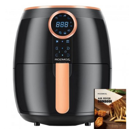 Rozmoz Air Fryers, 8-in-1 Air Fryer 5.2 Qt Capacity Air Fryer Cooker Oil Less, LED Temp/Timer