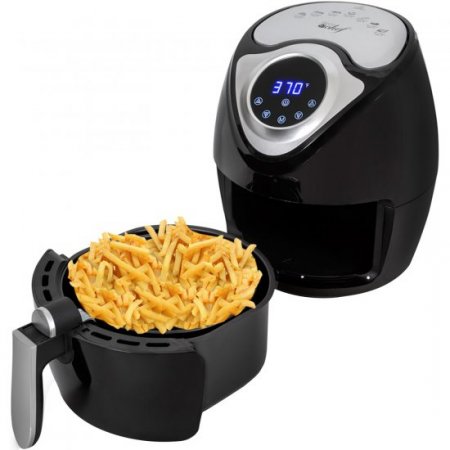 Deco Chef XL 3.7 QT Digital Air Fryer Cooker With 7 Smart Programs ,Preheat & Shake Remind , LED Touch Screen Oil-Less Non-Stick Coated Basket ,Timer Counter Top , Healthy Kitchen Safe Frying Statio