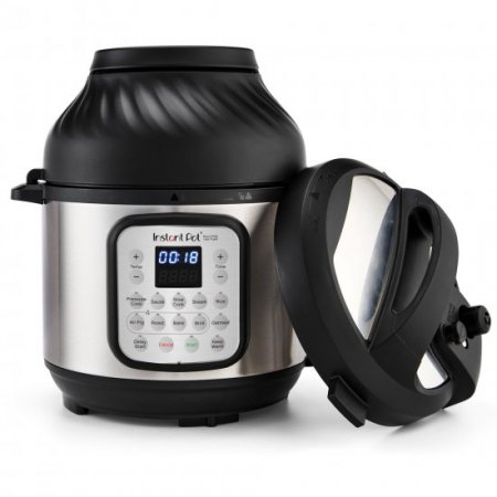 Instant Pot 6 Quart Duo Crisp + Air Fryer 9-in-1 Roast, Bake, Dehydrate, Slow Cook, Rice Cooker, and more