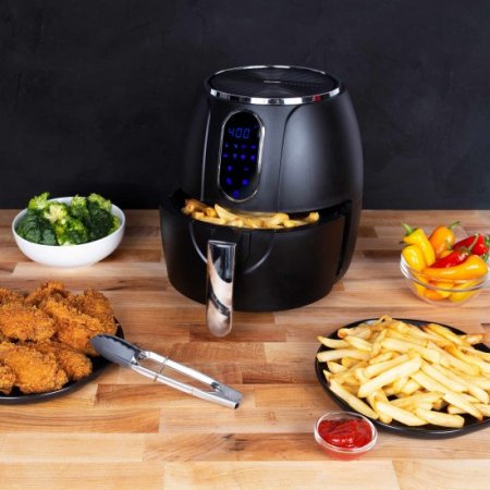 Kalorik 3.2QT Touchscreen Air Fryer with 8 Presets, Black FT 47859 BK