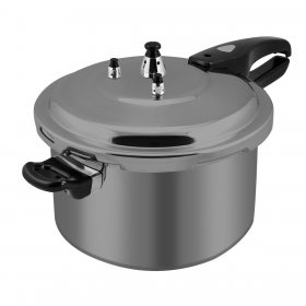 Barton Pressure Cooker Stovetop Ultra-Fast Cooker Pot Pressure Regulator 7.4 Quart Aluminum, Titanium Matte