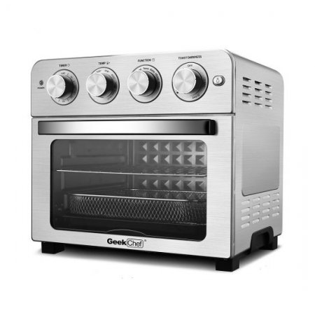 Geek Chef Air Fry Oven, Countertop Toaster Oven, 3-Rack Levels, 16 Preset Modes, Stainless Steel (23Qt 1700W)