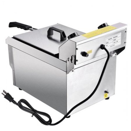 Yescom 11.7L 1500W Commercial Electric Deep Fryer Machine Countertop French Fry Restaurant Kitchen