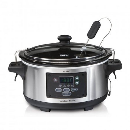 Hamilton Beach 33969 Set & Forget Digital 6 Qt Programmable Slow Cooker Crockpot