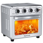 OSMOND 22QT 1700W Air Fryer Toaster Oven, 16 in 1 Convection Oven with LED Large Capacity with 5 Accessories Multifuctional for Airfryer Food Roast Turkey