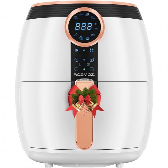 Rozmoz Air Fryer, 5.2QT Air Fryer Oven, 8-in-1 Electric Hot Air Fryers Oven Oilless Cooker with Digital LCD Screen, Temp/Time Control, Auto Shutoff & Overheat Protection, Nonstick Basket, 1500W