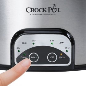 Crock-Pot Smart Pot 6 Quart Slow Cooker, Brushed Stainless Steel